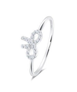 Charming Bow Silver Ring NSR-4327